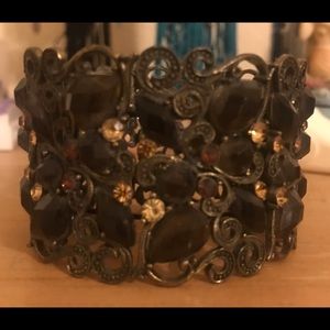 Multi-stone bracelet cuff